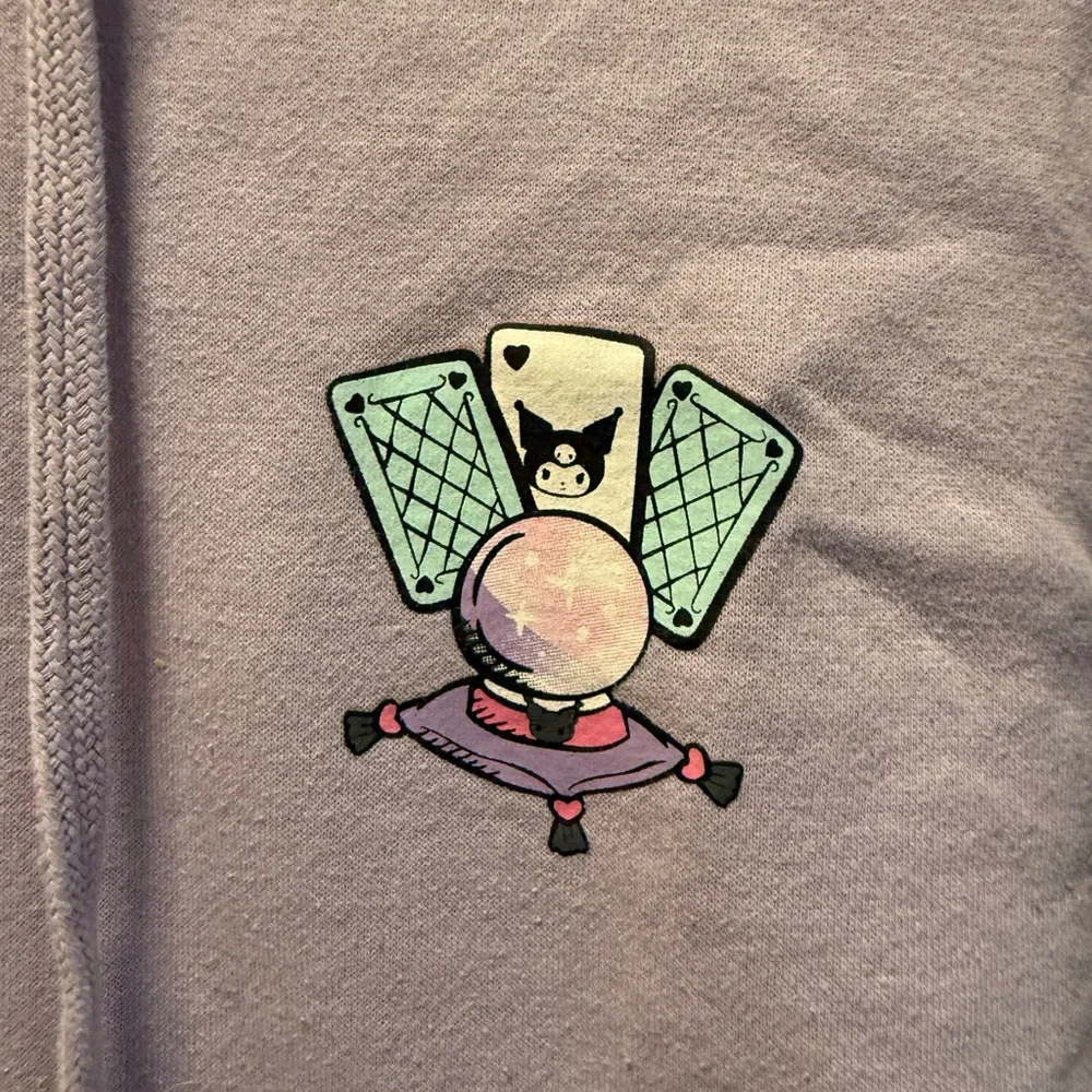 Two-Tone Zip-Up Hoodie with Graphic